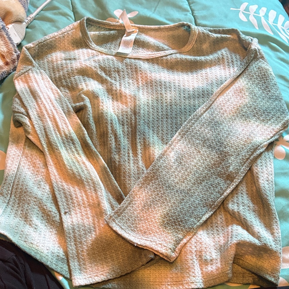 Elegant Mint Long Sleeve Top